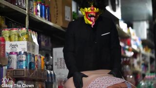 Aroused big beautiful woman has sex at a convenience store