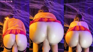 Velma's Halloween cosplay adventure with a monster cock and big booty bounce